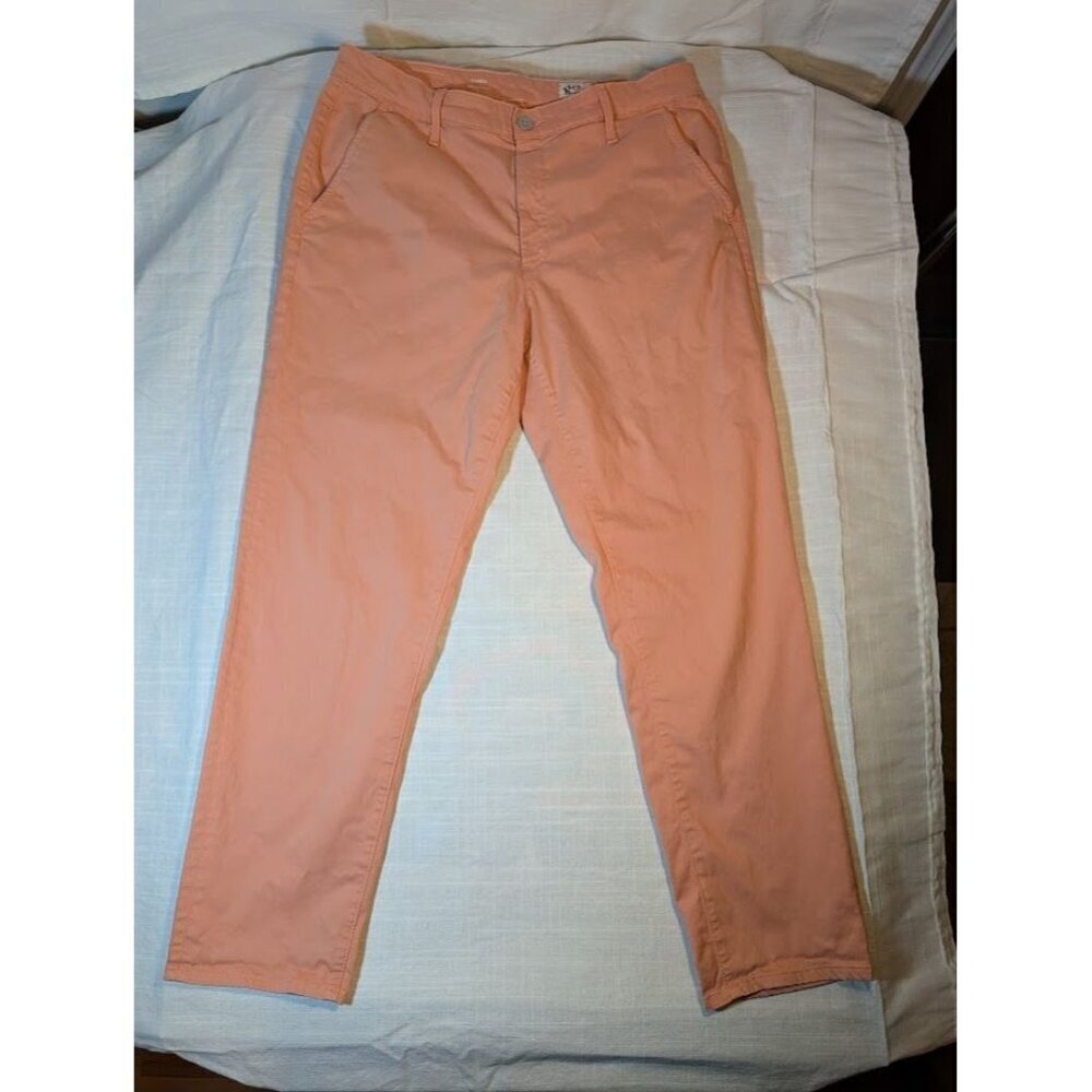 Adriano Goldschmied women's size 30 R coral chino style pants straight leg